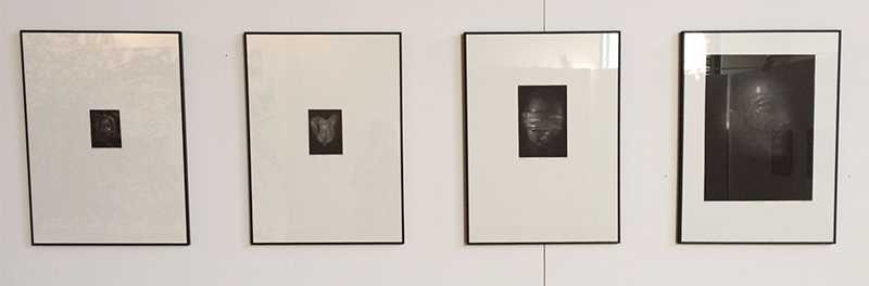 Series of mezzotint works titled Digitalization by Sergejs Kolecenko part 1, visible 4 works